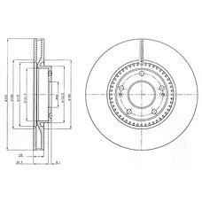 DELPHI BG4251 (517122L500 / 517123V000) диск тормозной  () i30 07- r16 передний вент.d=300мм.