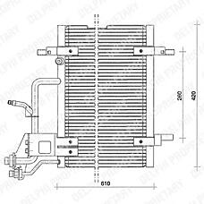 DELPHI TSP0225011 (8D0260403H / 8D0260403C / 8D0260403E) радиатор кондиционера ad a4 VW passat