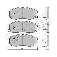 METELLI 22-0778-0 (4808861 / 96626069 / 96626070) колодки дисковые передние\ Opel (Опель) antara, Chevrolet (Шевроле) captiva 2.4 / 3.2 / 2.0 / cdti 06>