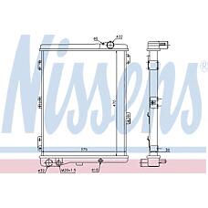 NISSENS 604411 (093121251 / 093121251F / 321121253AG) радиатор двигателя Audi (Ауди) 80 / 90 (b2) (78-) 2.0