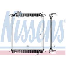 NISSENS 62341A (500380655 / 62341A_NS) радиатор системы охлаждения plastic / aluminium 572x539x26\ iveco eurocargo tector 01-->