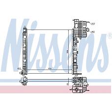 NISSENS 62573 (50190 / 6385013301 / A6385013301) радиатор системы охлаждения MERCEDES VITO (W638)  07/03>