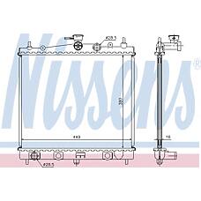 NISSENS 62902A (21410AX600 / 8200365427 / 21400AX600) радиатор Nissan (Ниссан) micra,note 1.0-1.6l мкпп ас- 2003=>