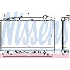 NISSENS 646844 (1640028630 / 1640028631 / 646844_NS) радиатор охлаждения двигателя
