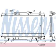 NISSENS 64784A (1640003190 / 47670040000 / 53002240) радиатор двигателя