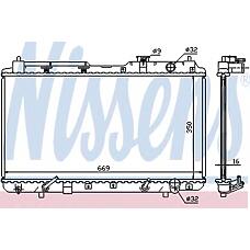 NISSENS 681021 (19010P3F004 / 19010P3F014 / 19010P3F901
) радиатор охлаждения двигателя (для а м с акпп)