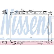 NISSENS 68704 (120129 / 214608H900 / 21460EQ30A) радиатор Nissan (Ниссан) x-trail 2.0-2.5l акпп ac+ / - 2001=>