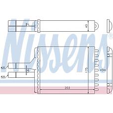 NISSENS 72656 (1843107 / 1843215 / 72656_NS) радиатор печки без ac\ Opel (Опель) vectra b all 95>