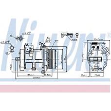 NISSENS 89077 (64526921650 / 64528377067
 / 64528377067) компрессор кондиционера BMW (БМВ) x5 e53 (00-) x5 3.0d