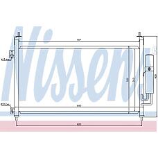 NISSENS 94875 (08193019 / 102022N / 1045564SX) радиатор кондиционера honda: Civic (Цивик) vIIi (fk / fn) 1.4i 8v / 1.4i 16v / 1.6i 16v / 1.8i 16v / 2.0i 16v type r / 2.2cdti 09 / 05- (с осушителем)