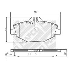 MAPCO 6745 (0034206520 / 0034209920 / 0044207920) комплект тормозных колодок дисковый тормоз