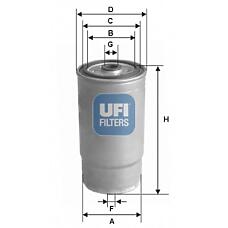 UFI 2437901 (028127435 / 028127435A / 028127435C) фильтр топливный