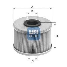 UFI 26.686.00 (7701043620 / 4402894 / 190656) фильтр топливный