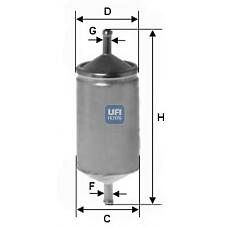 UFI 31.501.00 (30106000 / 42540011A / 5984093) фильтр топливный