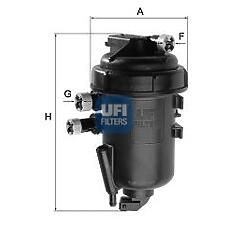 UFI 55.178.00 (51773591) фильтр топливный \ Fiat (Фиат) doblo 1.3d 05>