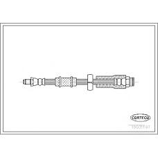 CORTECO 19031197 (4806F3) тормозной шланг передний верх (470mm)