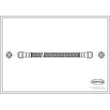 CORTECO 19034270 (19034270_CO / 7L0611776 / 7L06117767L0611776A) шланг тормозной задн audi: q7 2006- nissan: urvan фургон 2.0 86-97 VW: Touareg (Туарег) 2002-10