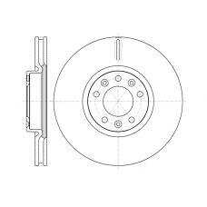 REMSA 61472.10 (424993 / 4249K1) диск тормозной передний вентилир.\ Peugeot (Пежо) 508 1.6vti / thp / 1.6hdi / 2.0hdi / 2.2hdi 10>