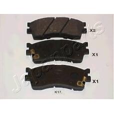 JAPANPARTS PAK17AF (0K9B63328Z / 0K9D03328Z / 58115FDC00) колодки тормозные дисковые, комплект | перед |