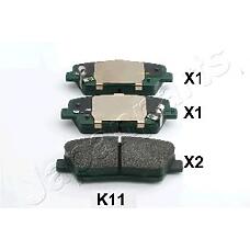 JAPANPARTS PPK11AF (583022MA90 / 583022PA70 / 583022WA70) колодки тормозные дисковые, комплект | зад |