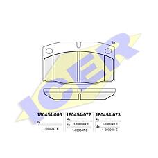 ICER 180454 (1605463 / 1605482 / 1605485) колодки дисковые передние \ Opel (Опель) kadett 1.2-1.7d 83-91 / ascona 81-88