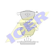 ICER 181551 (2742856 / 30793231 / 30793265) колодки дисковые передние\ Volvo (Вольво) xc90 2.4 d5 02>