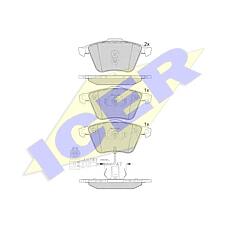 ICER 182148 (8J0698151A / 8J0698151F / 8P0698151) колодки дисковые передние\ Audi (Ауди) tt 2.0tfsi / 3.2i v6 quattro 06>