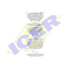 ICER 182189 (182189 / 5Q0698151C / 5Q0698151E) колодки торм.дисковые
