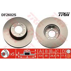 TRW DF2602S (34111159602 / 34111159895 / 34111159916) диск тормозной | перед |
