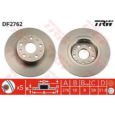 TRW DF2762 (60814646 / 82488240 / 71739570) диск тормозной