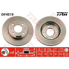 TRW df4019 (09694310 / 09694375 / 0986) диск торм передн