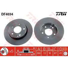 TRW df4034 (1684210112
 / 1684210112 / 230470
) диск торм передн