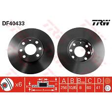TRW DF4043 (569058 / 90497303 / 9117676) тормозной диск