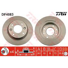 TRW DF4083 (0K9A226251 / 0K9AA26251 / 0K9AA26251A) тормозной диск