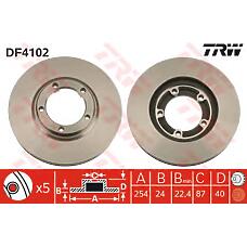 TRW df4102 (0986478663 / 0986478714 / 0986AB66) диск торм задн