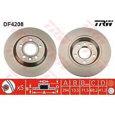 TRW DF4208 (7D0615601C / 1140278 / 7D0615601A) диск тормозной