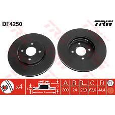 TRW DF4250 (2M5V1125AA / 2M5V1125AB / 4328921) тормозной диск