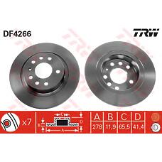 TRW df4266 (0569115 / 08951110 / 08951111) диск торм задн