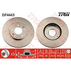 TRW DF4443 (0986479434 / 09959810 / 09959811) диск тормозной | перед |