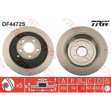 TRW df4472s (0155232095 / 0155232095PD / 08R10111) диск торм задн