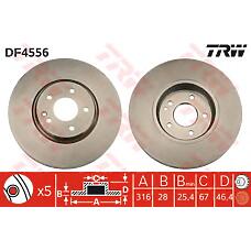 TRW DF4556 (2104211112 / 210421111205 / 2104211412) тормозной диск