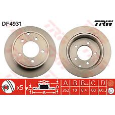 TRW df4931 (05105515AA / 08A11430 / 08A11431) диск торм задн