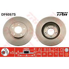 TRW DF6067S (1421646 / 18092 / 1815203247) диск тормозной | перед |