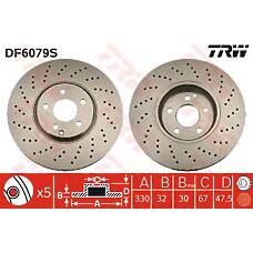 TRW DF6079S (2204211812 / 542 / 5010) диск торм.Mercedes (Мерседес) e-class (w211) e 280 4-matic [2006-2008],