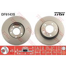 TRW DF6143S (083 / 0986479A05 / 0986479A18) диск тормозной передний