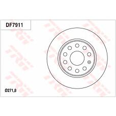 TRW DF7911 (08B41310 / 08B41311 / 08B4131X) диск тормозной задний Skoda (Шкода) Octavia (Октавия) (5e), VW Golf (Гольф) vi-vII (272мм) df7911