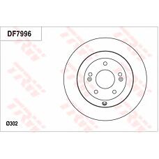 TRW DF7996 (08B60510 / 0986479081 / 18126) диск тормозной задний  Santa fe (Санта фе) II-IIi,  Sorento (Соренто) II df7996