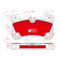 TRW GDB1775DTE (000314BSX / 000314SX / 0252429616) колодки тормозные дисковые | зад |