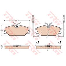 TRW GDB2012 (8671016708) колодки дисковые передние 64.8x99.9x18\ Renault (Рено) logan / sandero 1.4-1.6 / 1.5dci 04>