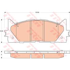 TRW GDB3429 (002007SX / 0446506070 / 0446506080) колодки передние Toyota (Тойота) Camry (Камри) (v40, v50) Lexus (Лексус) es250-350 gdb3429